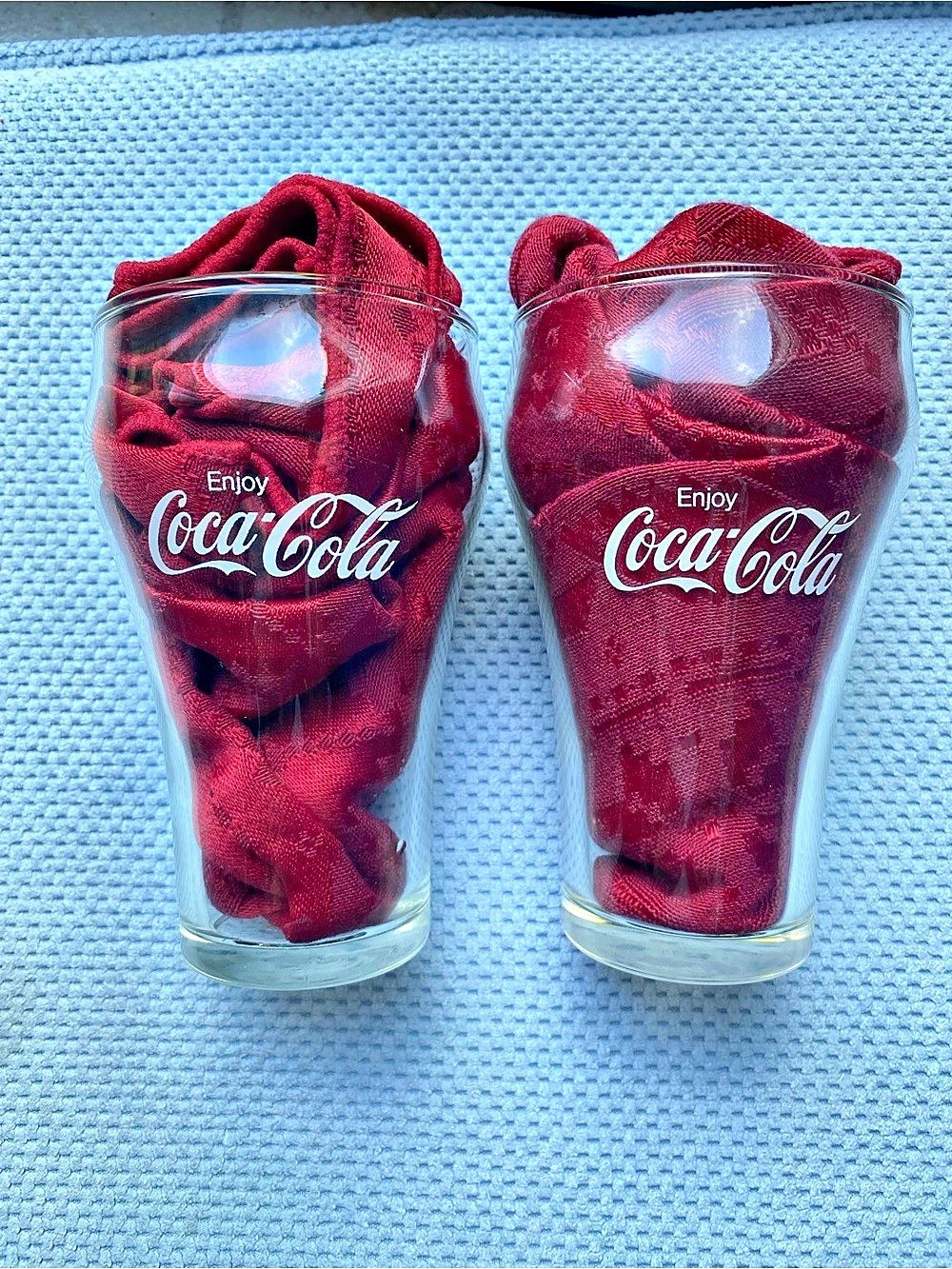 Vintage 5 inch mini Coca-Cola Logo Fountain Glasses